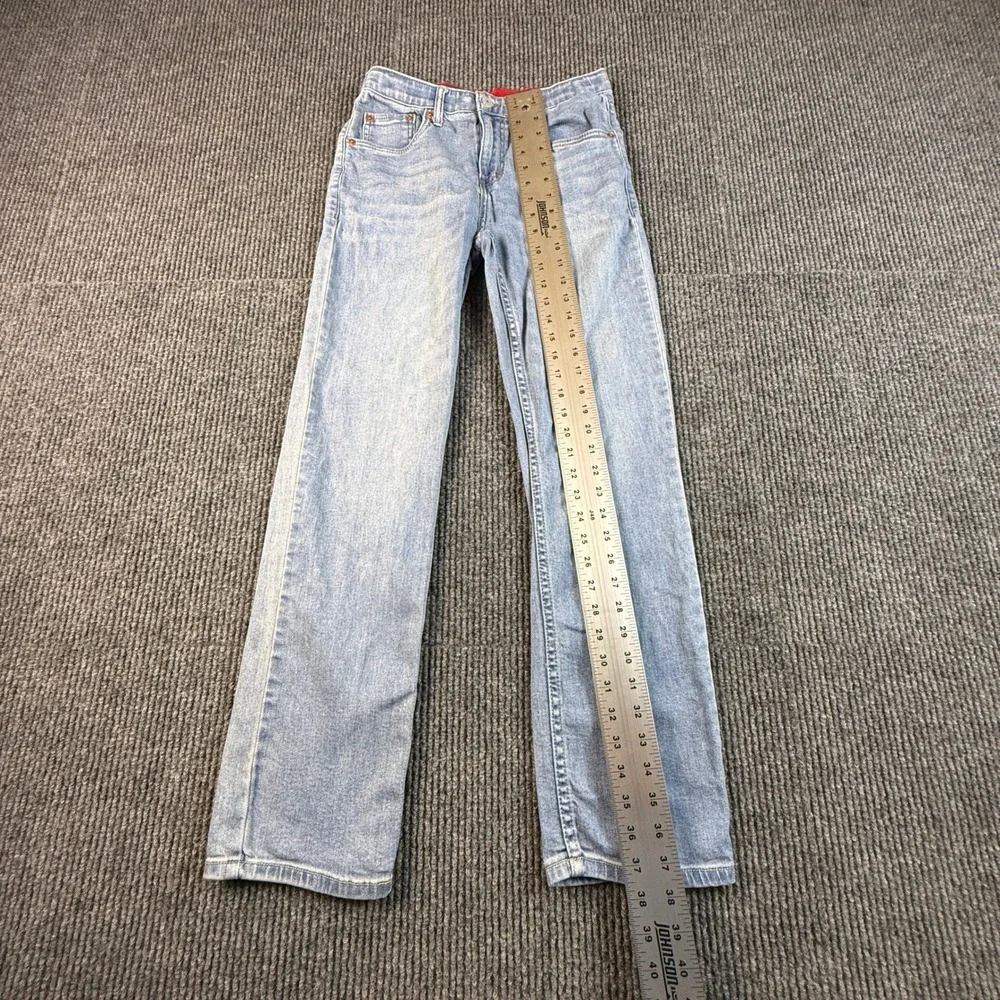 Levis 514 Straight Fit Jeans Kids Size 16 Regular Light Wash Denim 28x30